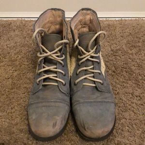 Steve Madden Distressed Leather Combat Boot